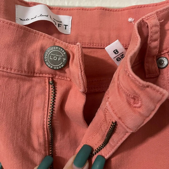 Loft modern skinny dusty pink women’s size 8 soft stretchy true to size slimming - Picture 2 of 5